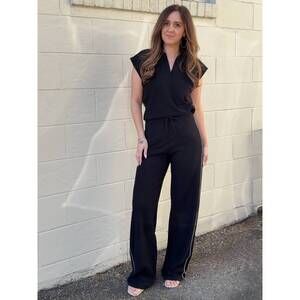 NEW NUDE LUCY jett knit straight leg pants in black